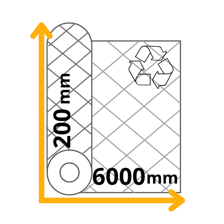 myvac rotolo sottovuoto goffrato NextFlex riciclabile, 100my, 200x6000mm